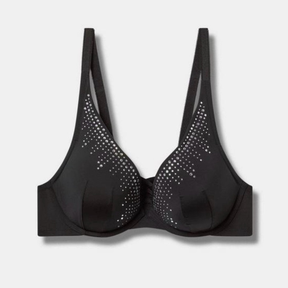 5/$25 😻 Torrid Black Sparkle Gem Studded Bra
